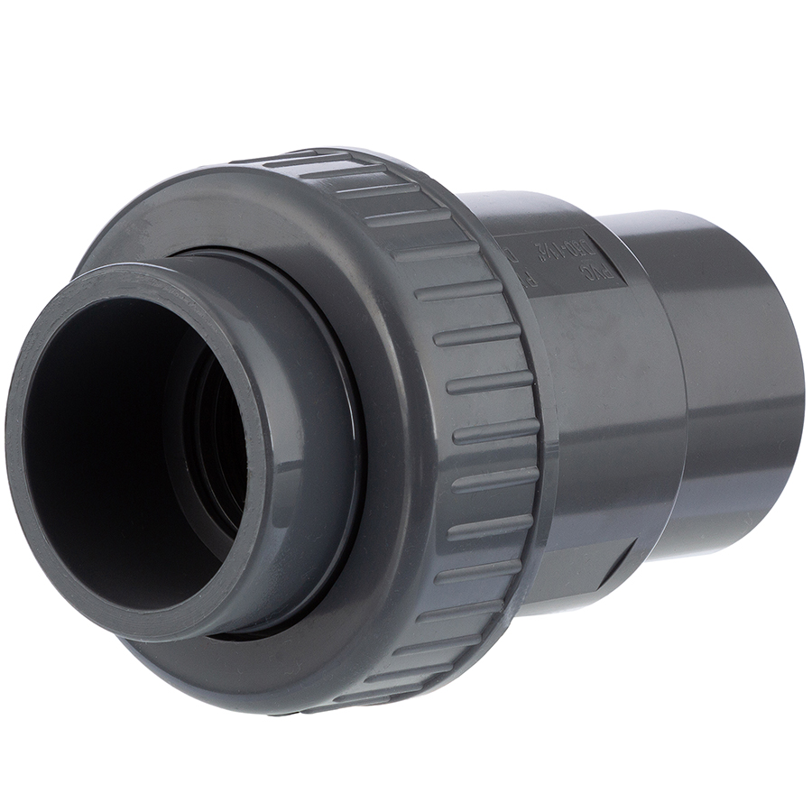PVC-U non-return valve <b>ball single union glue socket