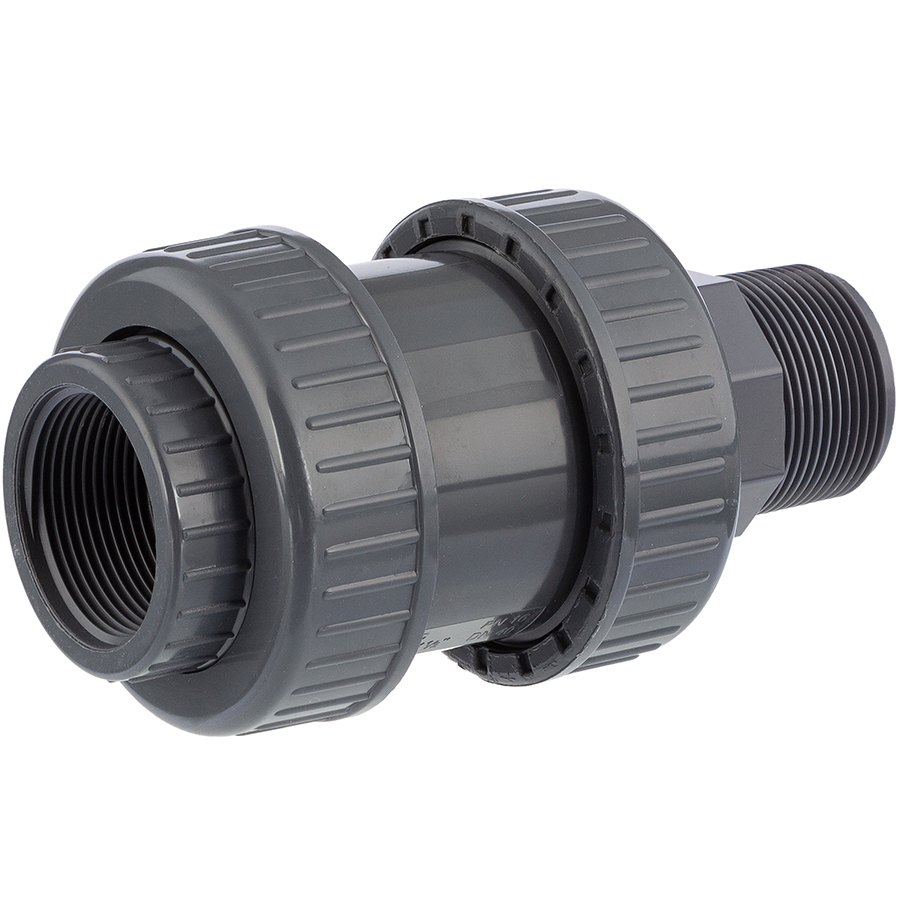 PVC-U non-return valve <b>ball female x male thread