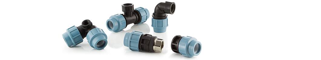  PP compression fitting, PE pipe clamp...