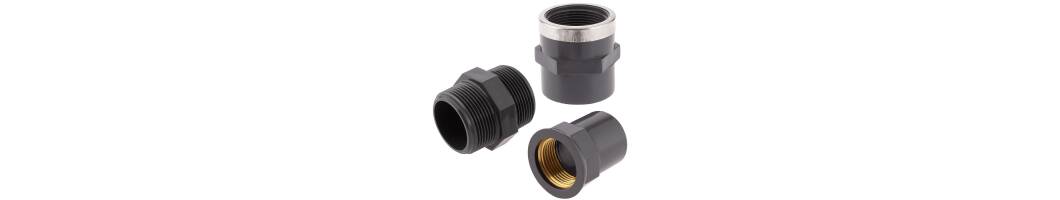 PVC-U couplers, glued couplers, threaded...