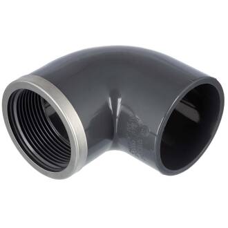 PVC-U Winkel 90°, Klebemuffe x Innengewinde verstärkt