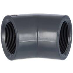 Gomito a 45&deg; f/f, in PVC-U