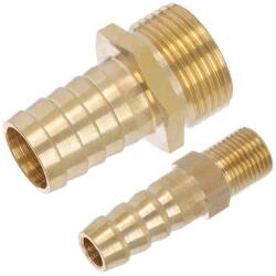 Brass hose nozzle male thread x nozzle
