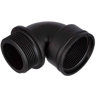 Winkel 90° PP Schwarz Innengewinde x Aussengewinde