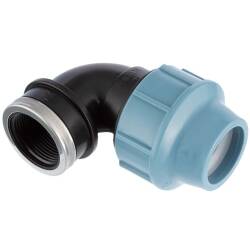 Elbow 90&deg; compression fitting x female thread, DVGW