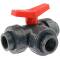U-PVC 3 way ball valve - female thread