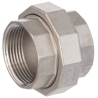 Giunto 3 pezzi conico filetto femmina, in acciaio inox 316