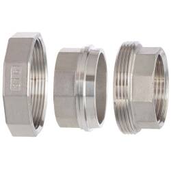 Giunto 3 pezzi conico filetto femmina, in acciaio inox 316