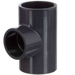 PVC-U T-St&uuml;ck 90&deg; reduziert, 3fach Klebemuffe
