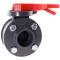 PVC-U shut-off valve incl. flange set fixed flange galvanized screws 75mm - 2 1/2"