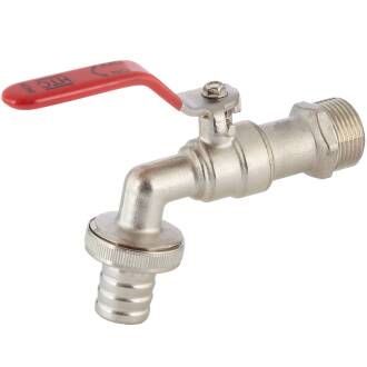 Brass outlet tap Water tap male thread x nozzle, V2A lever
