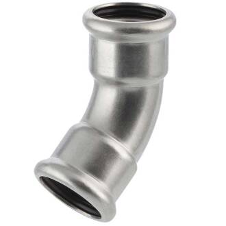 Press fitting V4A elbow 45° I/I double press socket