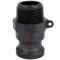 Kamlock PP type F male part with external thread