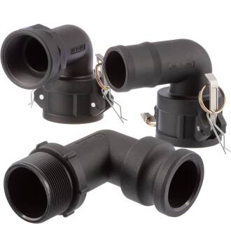Kamlock PP male part/female part right-angled