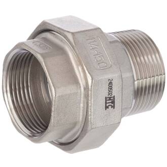 Edelstahl V4A Verschraubung flach dichtend Innen- x Aussengewinde