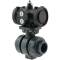 U-PVC 2 way solvent ball valve teflon/EPDM with pneumatic actuator