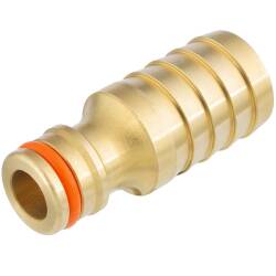 Brass Quick-Click coupling with hose nozzle