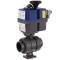 U-PVC 2 way ball valve PTFE with electrical actuator normally closed - solvent socket 50mm, 24-240 AC/DC
