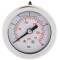 A2 ss glycerine filled manometer 1 1/2", brass rear centered joint 1/8"
