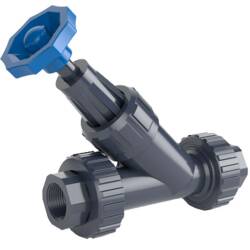 Valvola di arresto a sede inclinata con filetto femmina...