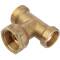 Brass T-Fitting 90° Overnut External Thread x Overnut Internal Thread x External Thread (E/I/E)