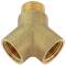 Brass Y-piece 2-way female x male thread