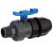 PVC-U Kugelhahn HDPE Aussengewinde x PP-Klemme für PE-Rohr