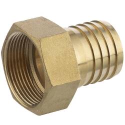 Brass hose nozzle, female thread x hose nozzle