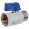 Messing Mini-Kugelhahn Blau Innen- x Aussengewinde 1/4"