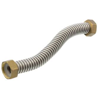 Stainless steel flexible pipe, 2-way brass union nut
