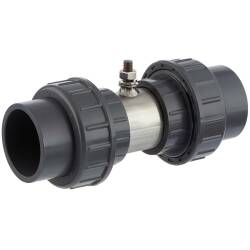 PVC-U Doppel-Verschraubung Poolerdung Edelstahl V4A