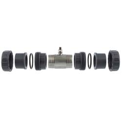 PVC-U Doppel-Verschraubung Poolerdung Edelstahl V4A