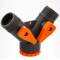 3-Wege Absperrhahn Überwurf Innengewinde x 2fach Aussengewinde 3/4" - 1/2" x 2fach 3/4"