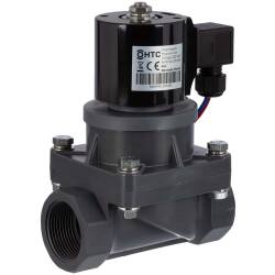 HTC PVC-U solenoid valve 220V AC, 2-way female thread
