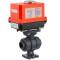 HTC© PVC-U 2Wege Kugelhahn PTFE mit elektrischem Stellantrieb - 2fach Klebemuffe 25mm