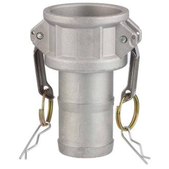 Kamlock Kupplung Aluminium Typ C Mutterteil mit Schlauchtülle