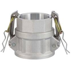 CAMLOCK tipo D femmina con filetto femmina acciaio inox 316