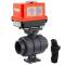 U-PVC 2 way ball valve PTFE with electrical actuator - solvent socket