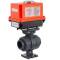U-PVC 2 way ball valve PTFE with electrical actuator - solvent socket